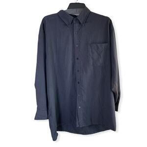 K.A.D. Clothing Co navy blue long sleeve button up dress shirt XL
